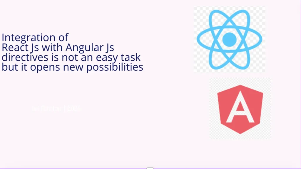 React Js with Angular Js directives